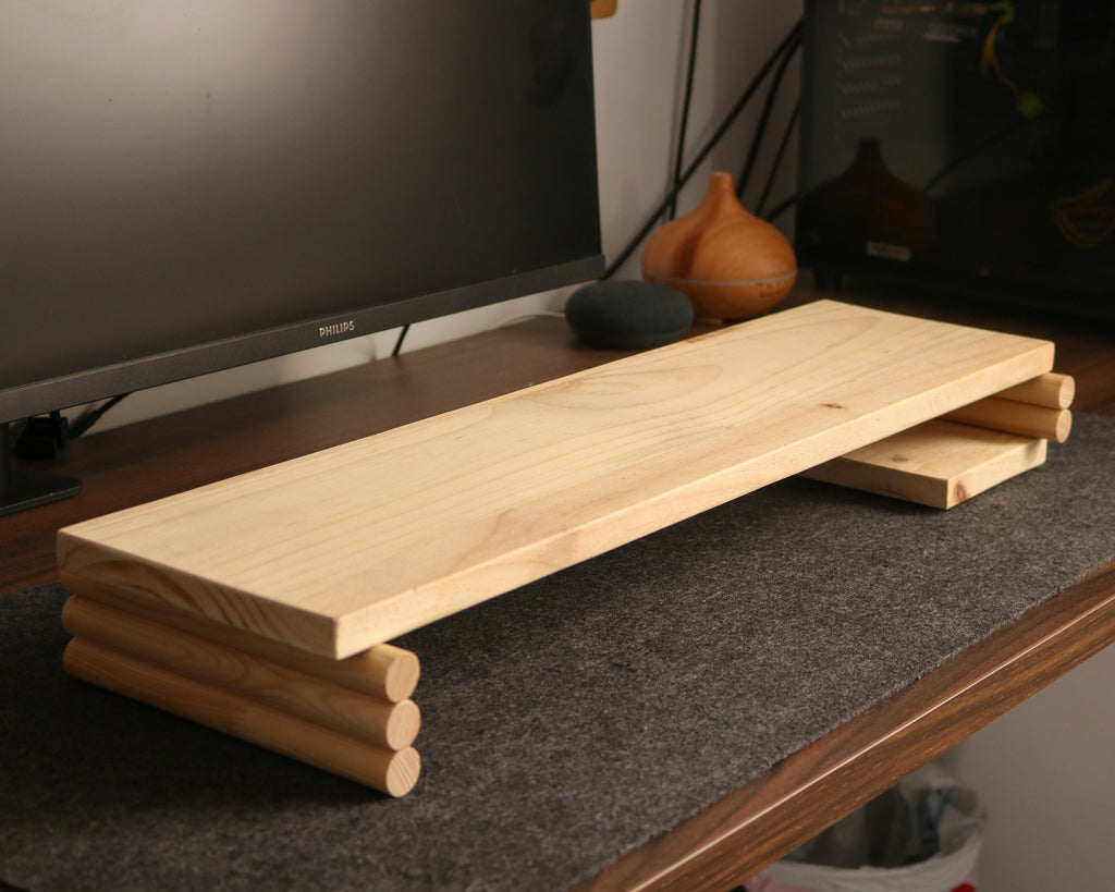 Soporte para monitor de madera